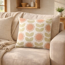 Midden-eeuwse Pastel Roze Retro Bloempatroon