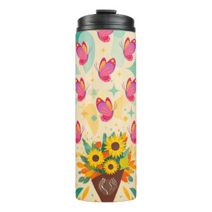Midden‑Eeuwse Petalflight Thermosbeker