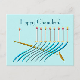 Midden-eeuwse stijl Chanoeka Menorah Briefkaart