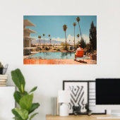 Midden-eeuwse stijl Palm Springs Poster (Thuiskantoor)