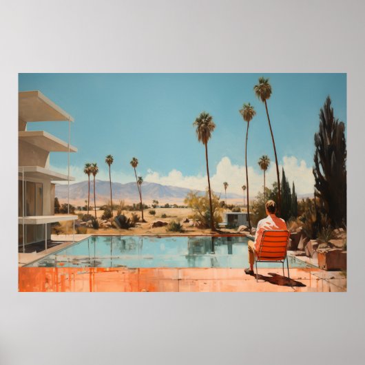 Midden-eeuwse stijl Palm Springs Poster (Voorkant)