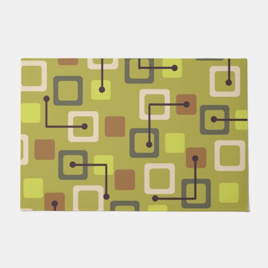 Midden-eeuwse Tegels en vierkantjes Chartreuse Deurmat (Voorkant)