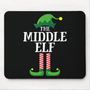Midden Elf Shirt Matching Familie Fun Broer Groep Muismat