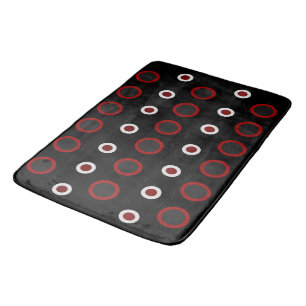 Midden-euw modern rood, zwart en grijs badmat