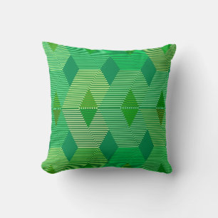Midden-euwse moderne diamantprint, jade groen kussen