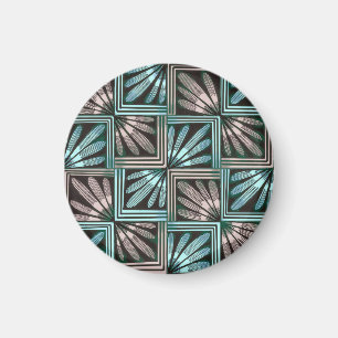 Midden-euwse moderne geometrische bloemblaadjes magneet