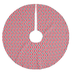 Midden-euwse moderne linten, rood en grijs kerstboom rok
