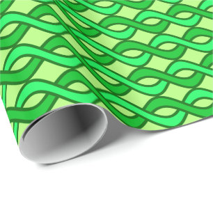 Midden-euwse moderne linten, tinten groen cadeaupapier