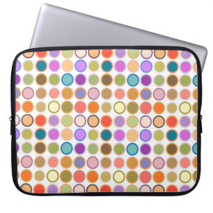 Midden-euwse moderne stippen - wit met multi laptop sleeve