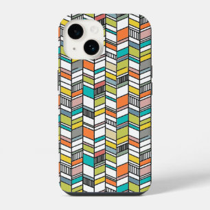 Midden-euwse moderne visgraat iPhone 14 hoesje