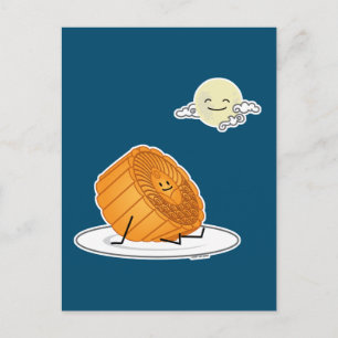 Midden-herfst festival Moon cake lunar mooncakes v Briefkaart