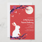 Midden herfst Rode Uitnodiging (Voorkant)