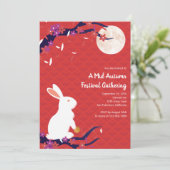 Midden herfst Rode Uitnodiging (Staand voorkant)