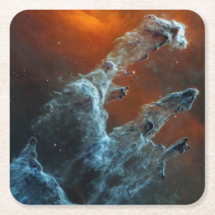 Midden-infrarood de pijlers van de schepping. vierkante kartonnen onderzetter