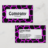 Midden-label - Go Giraffe Magenta Visitekaartje (Voorkant / Achterkant)