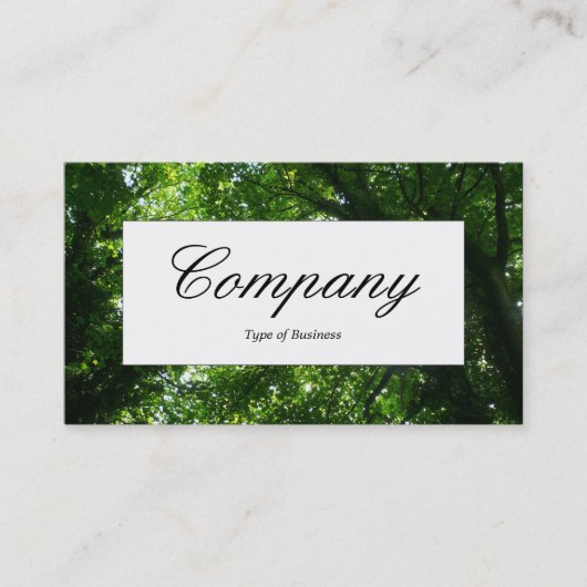 Midden-label - in de bomen II Visitekaartje (Voorkant)