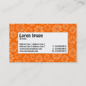 Midden-label - Oranje Floral Visitekaartje (Achterkant)