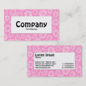 Midden-label - Roze Floral Visitekaartje (Voorkant / Achterkant)