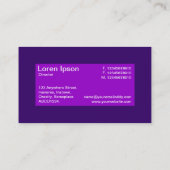 Midden-label - schaduwen van Paars Visitekaartje (Achterkant)