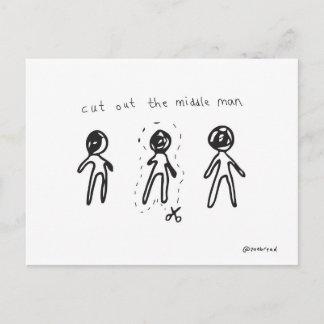 midden man briefkaart