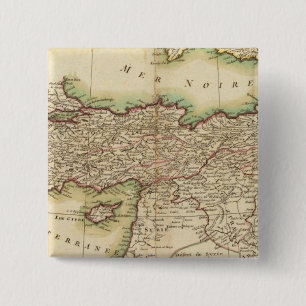 Midden-Oosten 3 Vierkante Button 5,1 Cm