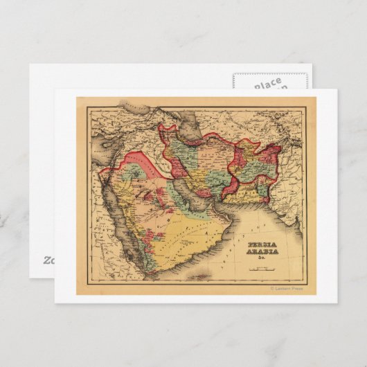 Midden-Oosten "Persia Arabia" Panorama Briefkaart (Voorkant / Achterkant)