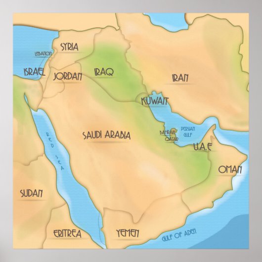 Midden-Oosten Poster (Voorkant)