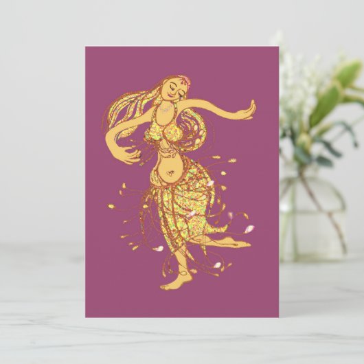 Midden-Oosterse partij - buikdanser Kaart (Staand voorkant)