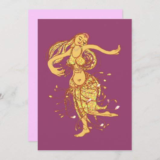 Midden-Oosterse partij - buikdanser Kaart (Voorkant / Achterkant)