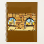 Midden-Oosterse woestijnstad door oude boog Planner (Voorkant)