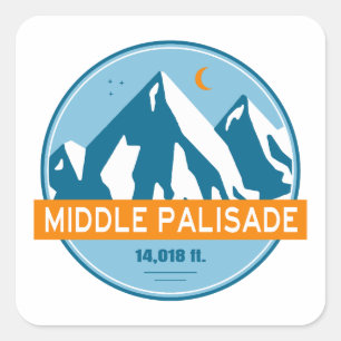 Midden Palisade Californië sterren maan Vierkante Sticker