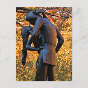 Midden-parkherfst: Romeo en Juliet Statue 01 Briefkaart