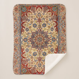 Midden-Perziaanse blauwe symmetrische sterren  Sherpa Deken