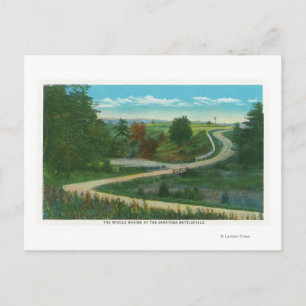 Midden-Ravine Uitzicht van het slagveld van Sarato Briefkaart