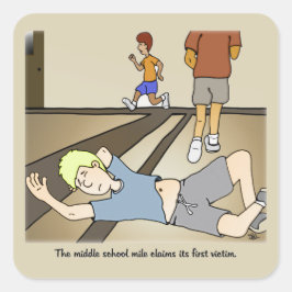 Midden-school Mile Square Sticker