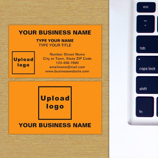 Midden uitgelijnd stijl Oranje kleur Visitekaartje