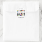 Midden uzelf ronde sticker (Tas)