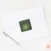 Midden van Cactus Vierkante Sticker (Envelop)
