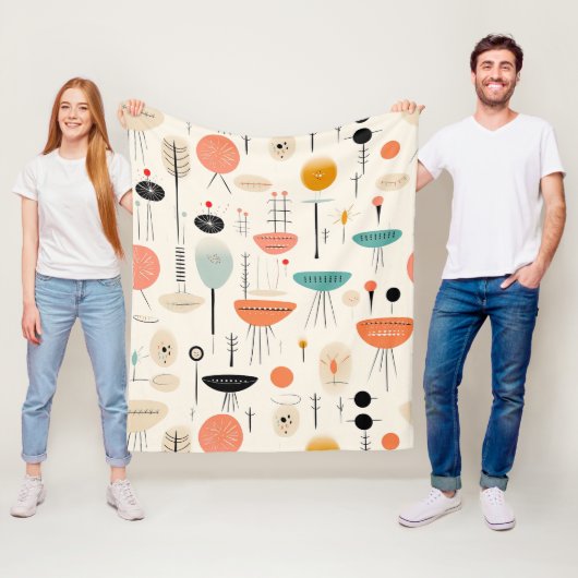 midden van de eeuw fleece deken (In situ)