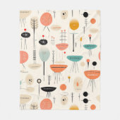 midden van de eeuw fleece deken (Voorkant)