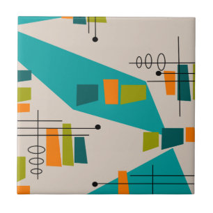 Midden van de eeuw Moderne Abstracte #55 Tegeltje