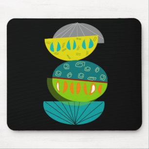 Midden van de eeuw Moderne Abstracte Mousepad Muismat