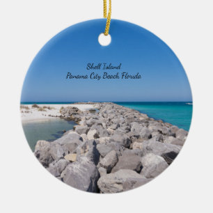 Midden van Shell Island Jetty Circle Ornament