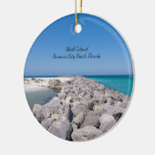 Midden van Shell Island Jetty Circle Ornament (Links)