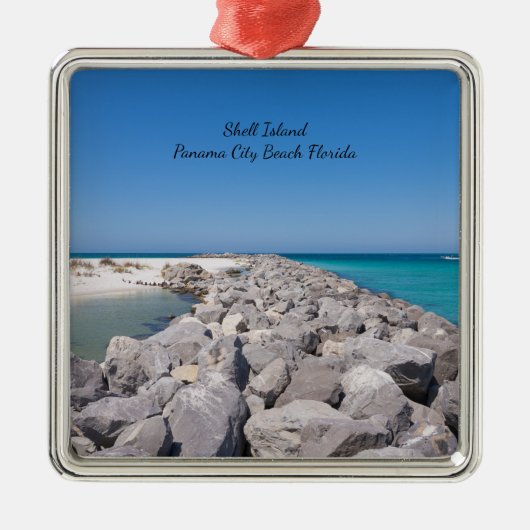 Midden van Shell Island Jetty Ornament Souvenir (Voorkant)