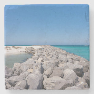 Midden van Shell Island Jetty Stone Onderzetter