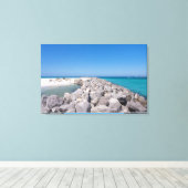 Midden van Shell Island steiger canvas Afdruk (Insitu (Houten vloer))