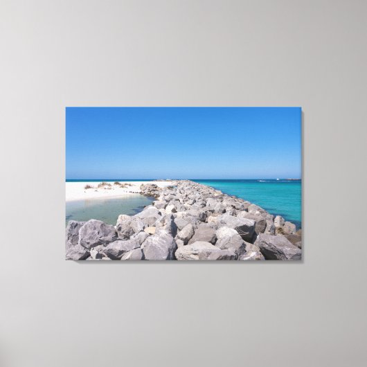 Midden van Shell Island steiger canvas Afdruk (Voorkant)