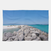 Midden van Shell Island steiger keukenhanddoek (Horizontaal)