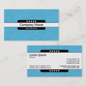 Middenband 5 Spots - Blauwe papierstructuur Visitekaartje (Voorkant / Achterkant)